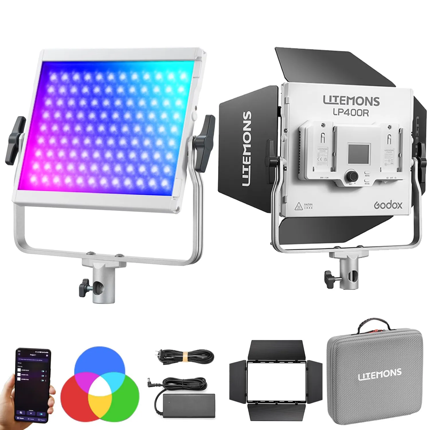 Godox LP400R pannello LED RGB 2 pezzi 1800-10000K