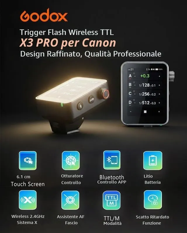 Godox X3 Pro X3PRO-C Trigger Flash per Canon