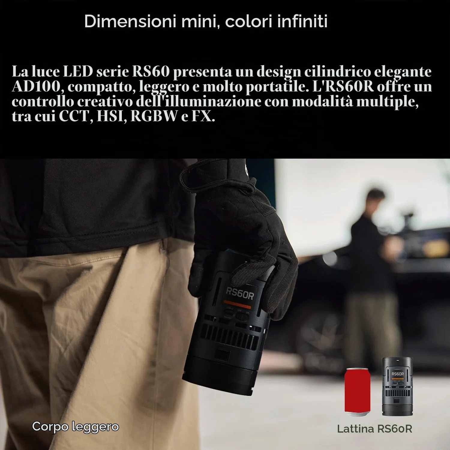 Godox RS60R luce video LED RGB 60W controllo app