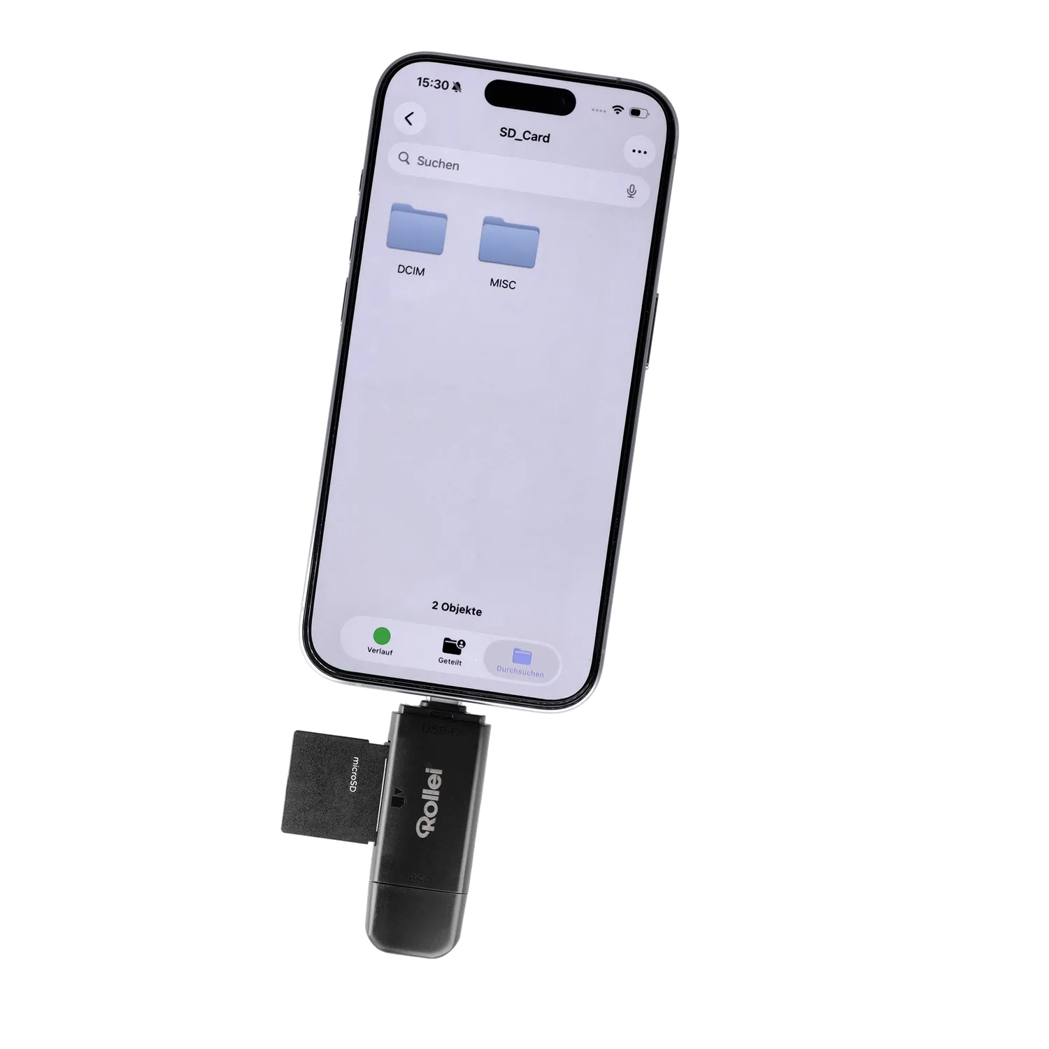 Rollei Lettore Schede 2-in-1 SD microSD USB + Custodia