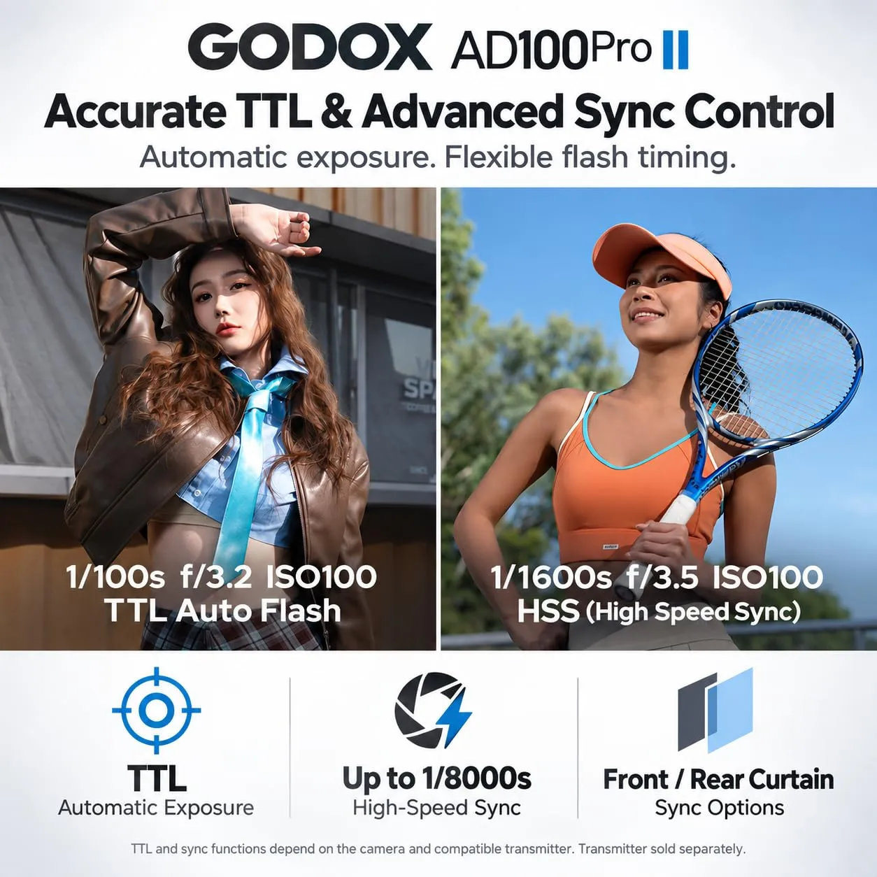 Godox AD100 Pro II flash tascabile 100Ws TTL