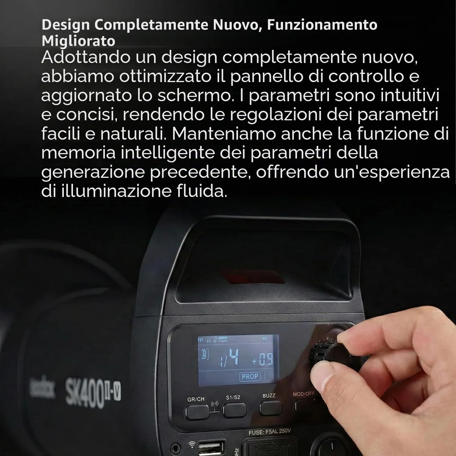 Godox SK400III-V flash da studio 400Ws LED Bowens