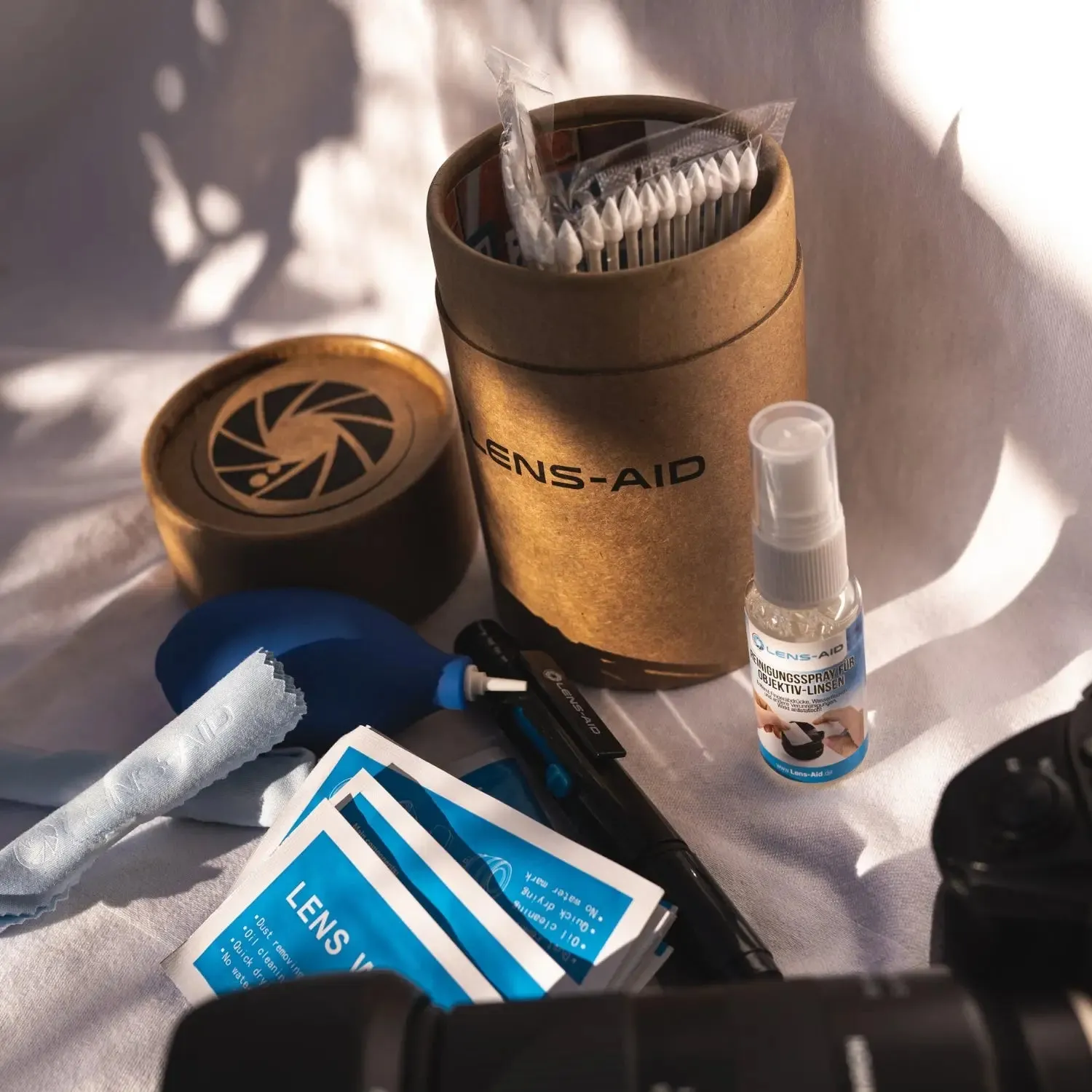 LENS-AID Kit Pulizia Fotocamera 8 in 1 per Lenti