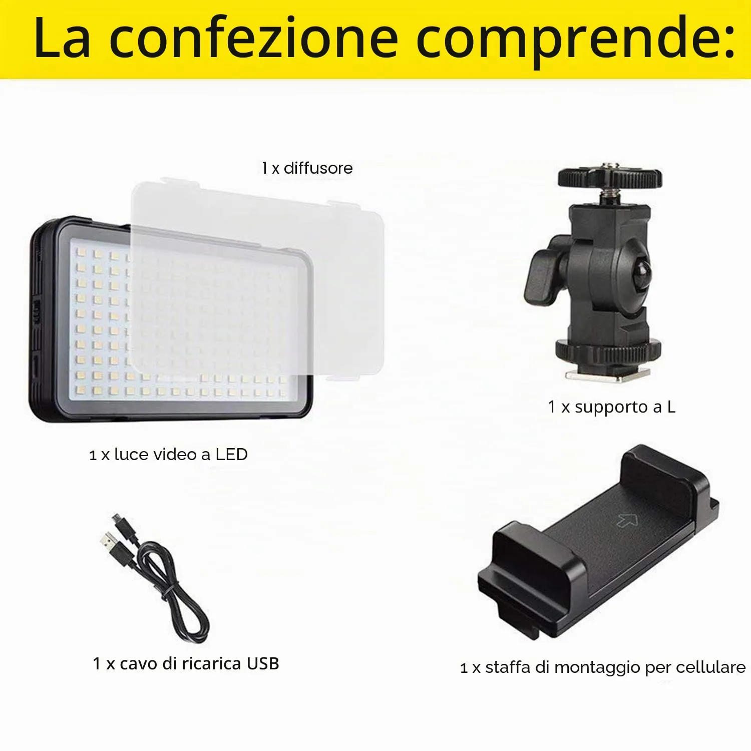 Godox LEDM150 Luce LED Video 5600K con Batteria 150 LED