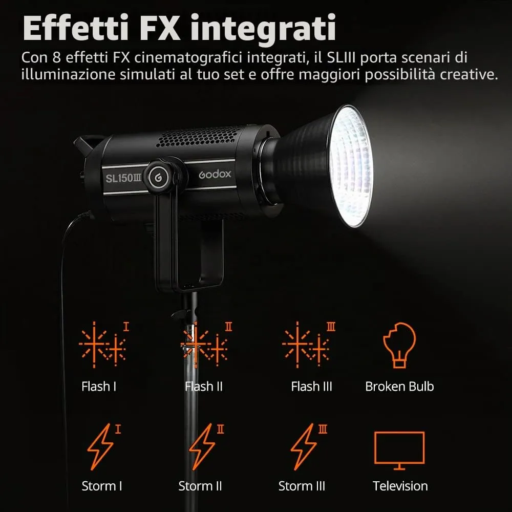 Godox SL150III luce video LED 160W 5600K Bowens