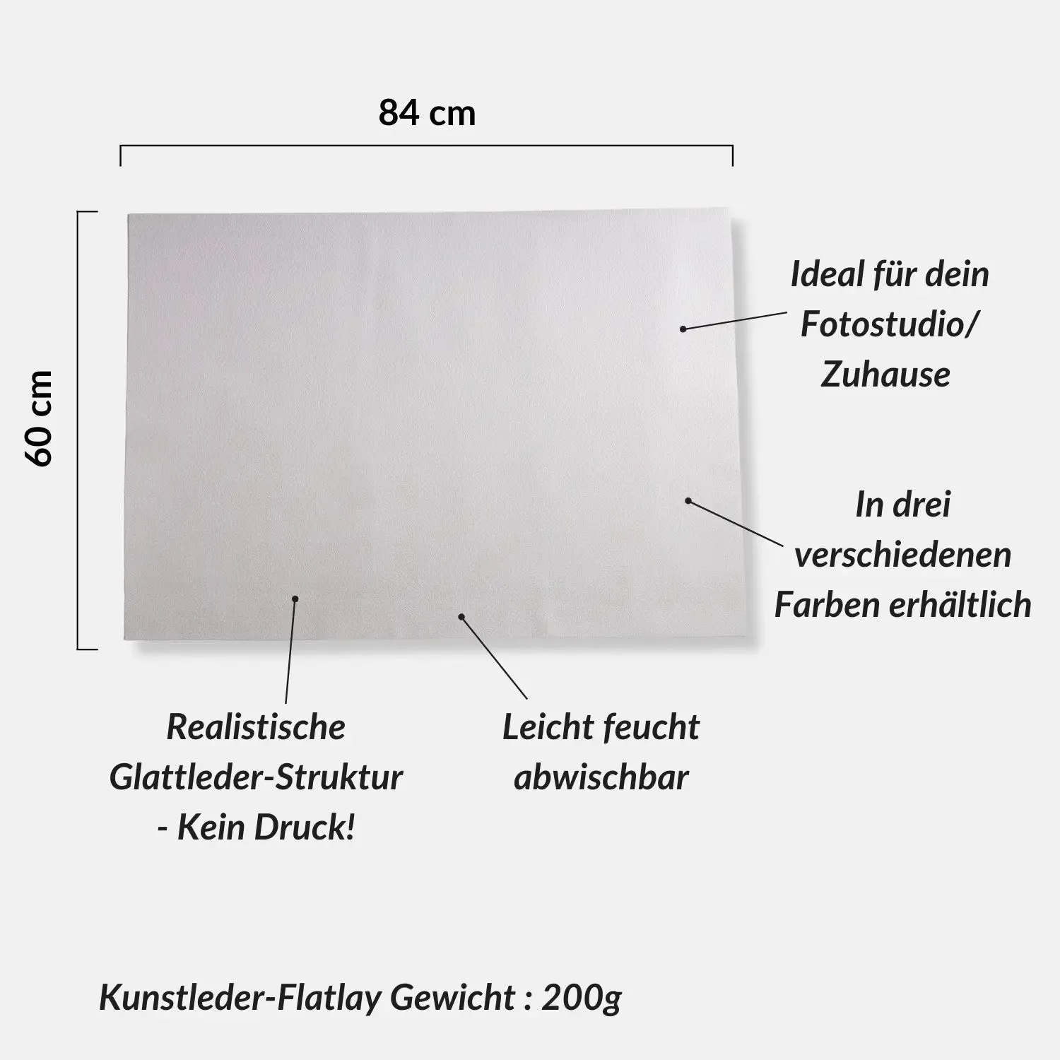 LENS-AID Fondale Fotografico Similpelle 84x60 cm Lavabile