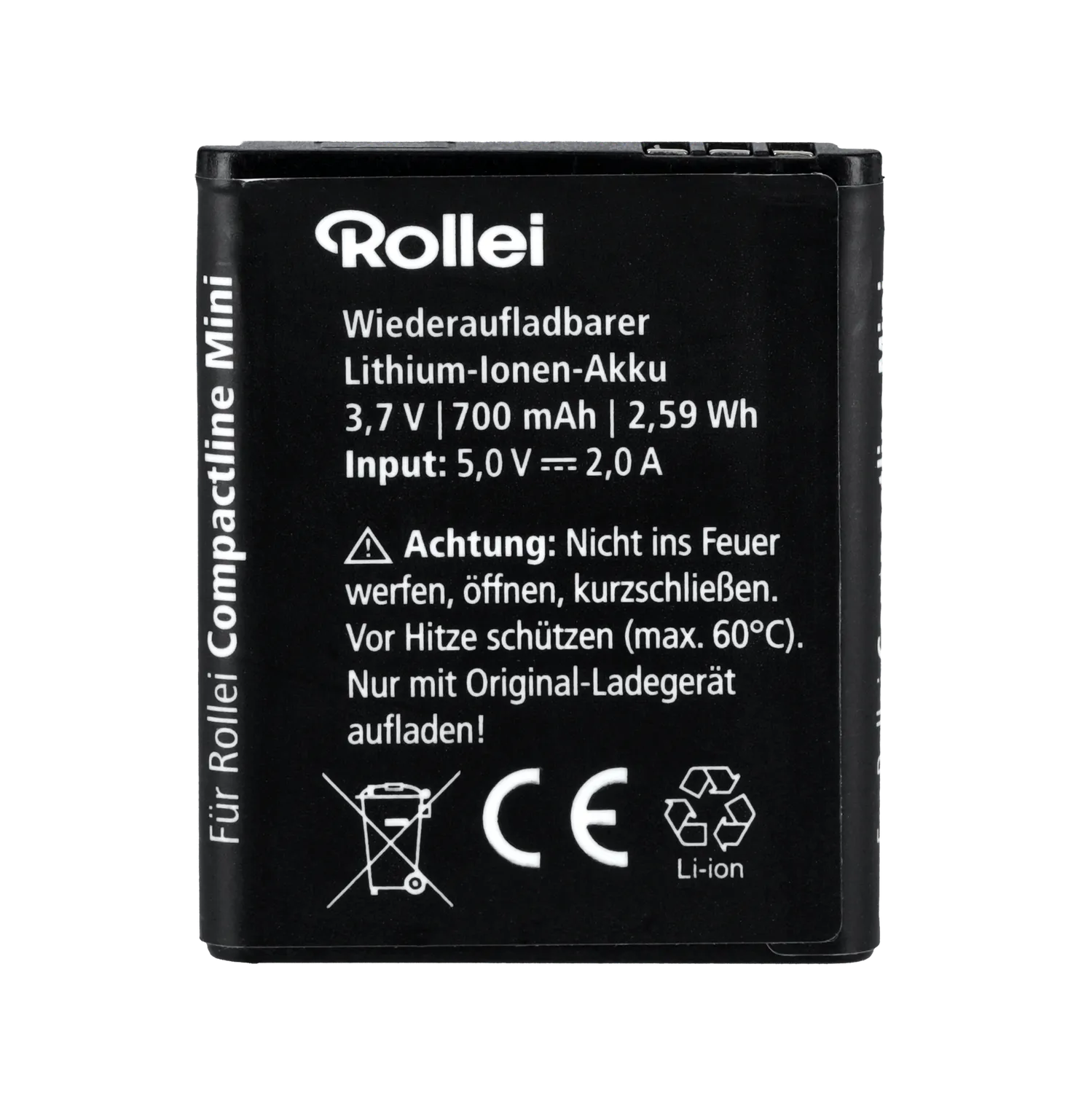 Rollei batteria ricambio fotocamera digitale alta capacità