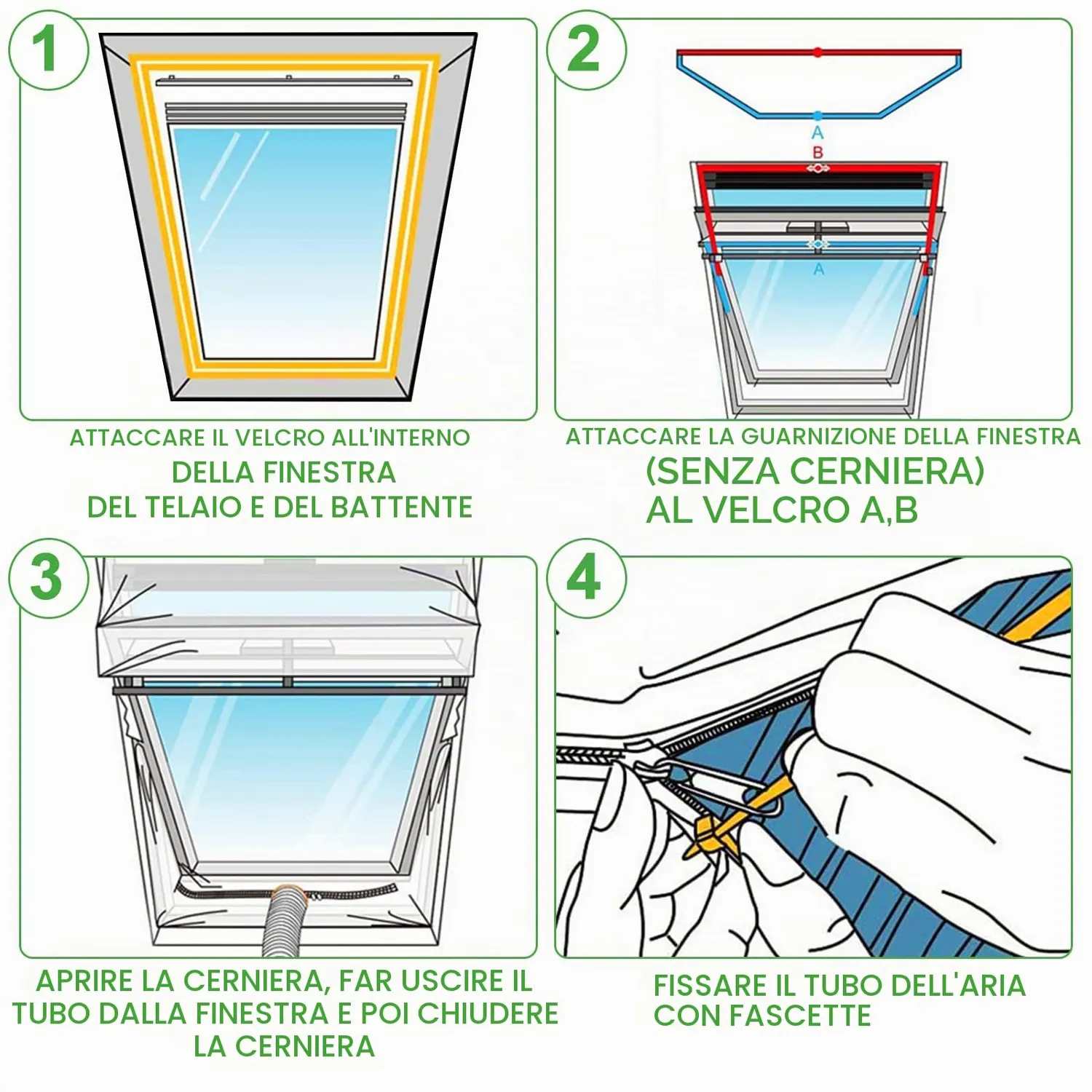FGen Kit Guarnizione Finestra Condizionatore Portatile 380 cm
