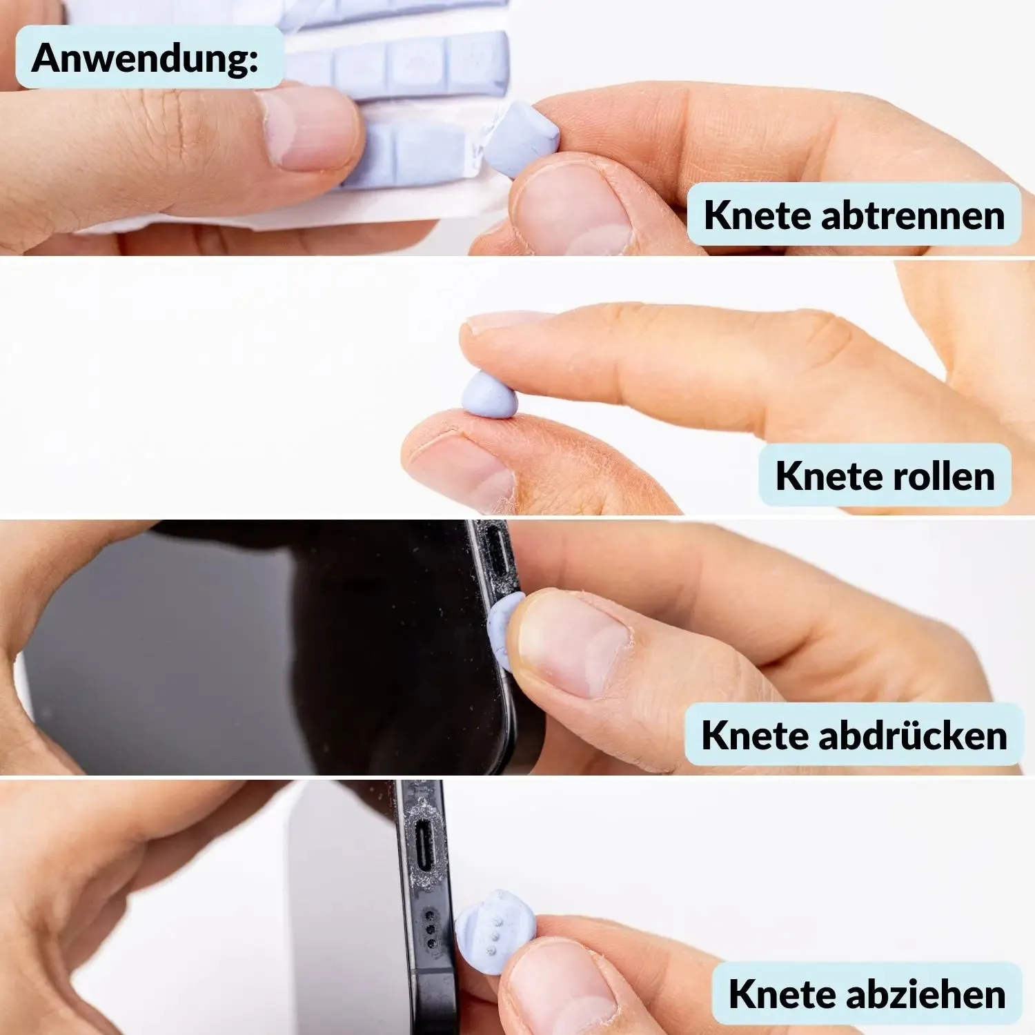 Lens-Aid kit pulizia smartphone 5 in 1 pasta USB-C