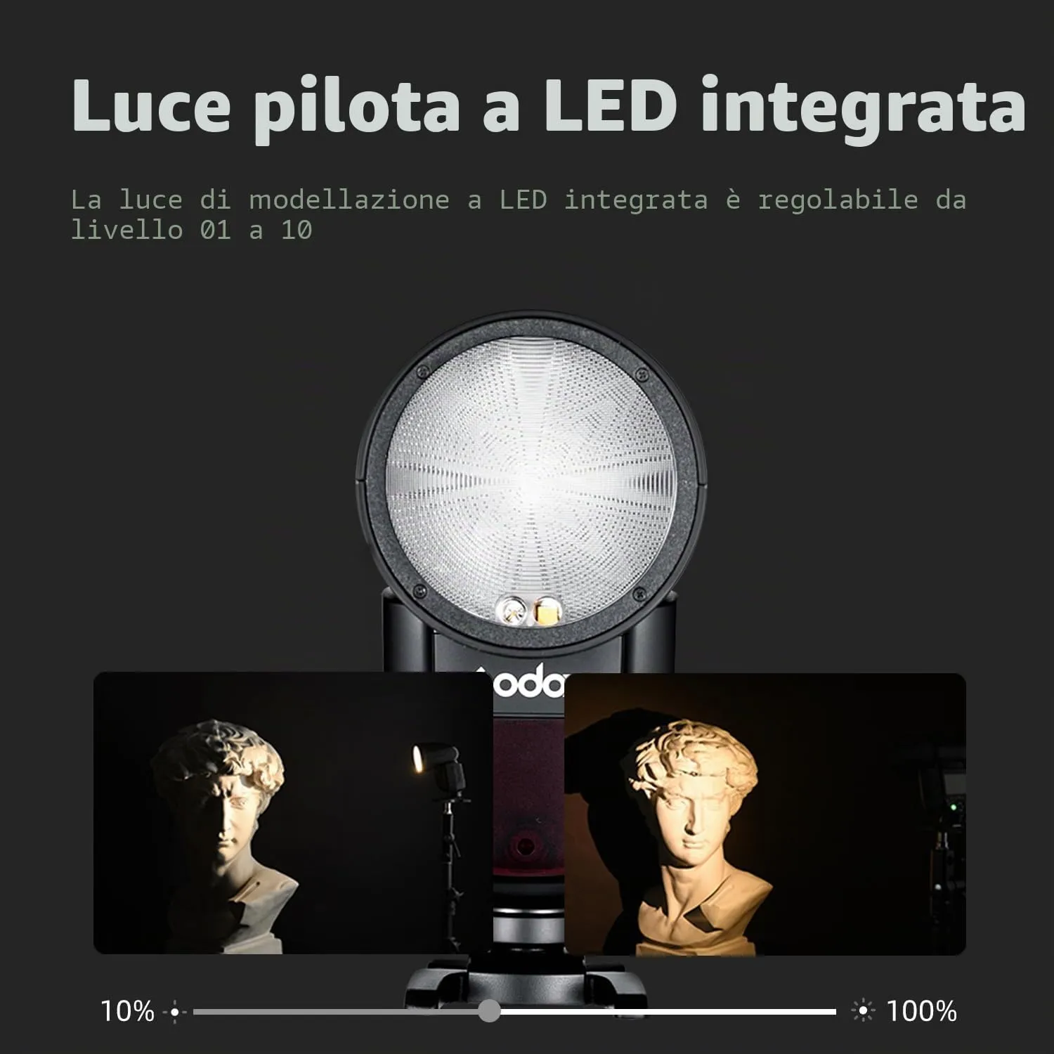 Godox V1-S Flash TTL per Sony Testa Rotonda 76Ws