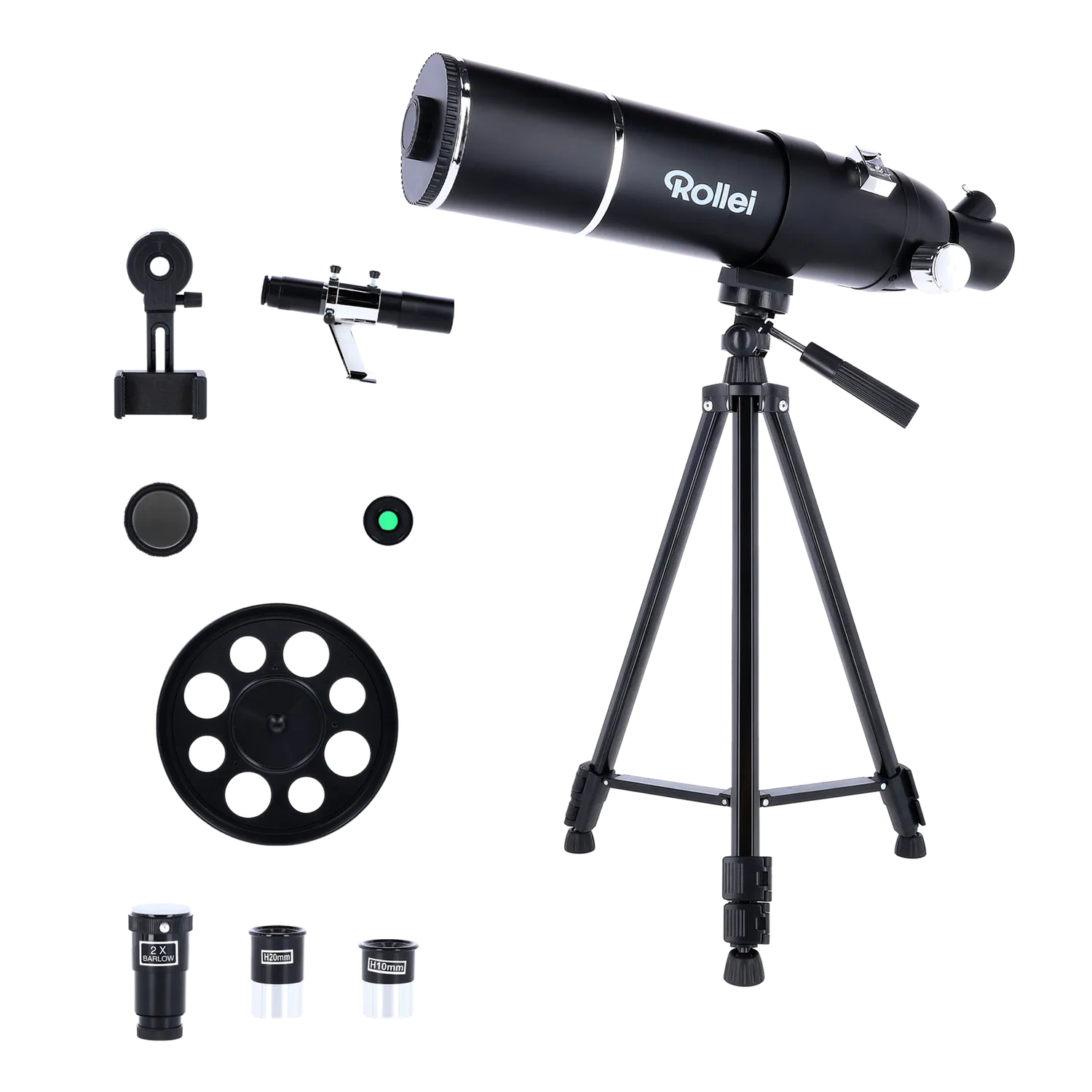 Rollei 70/500 telescopio astronomico 70mm 100x