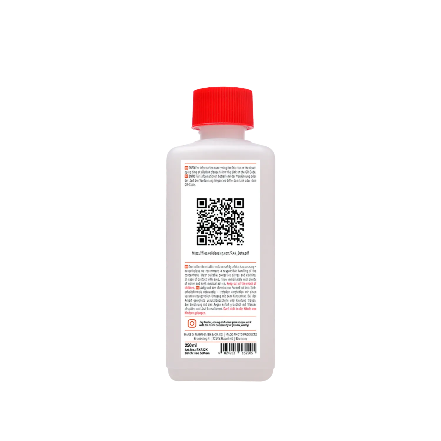 Rollei RXA Fix Acid fissaggio rapido 250 ml BN e carta