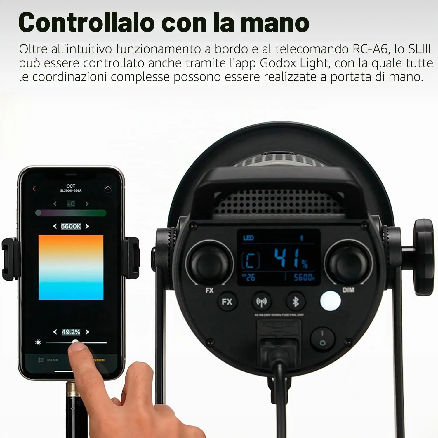 Godox SL150III luce video LED 160W 5600K Bowens