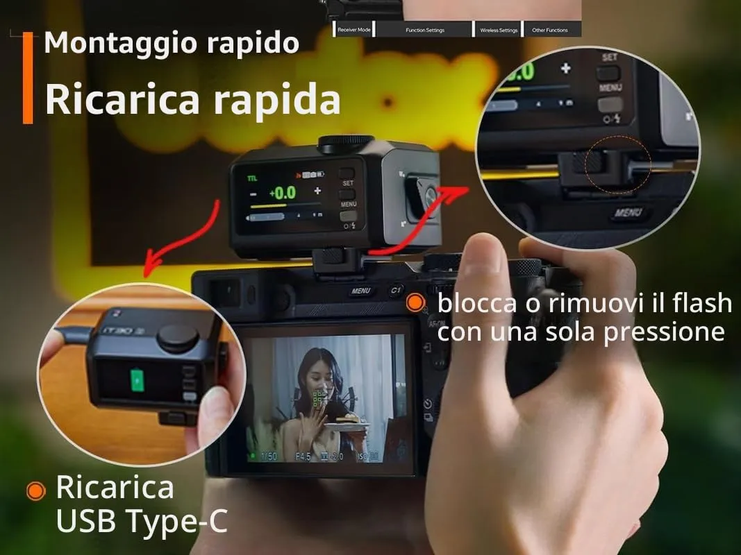 Godox IT30Pro S Mini Flash TTL per Sony con Diffusore