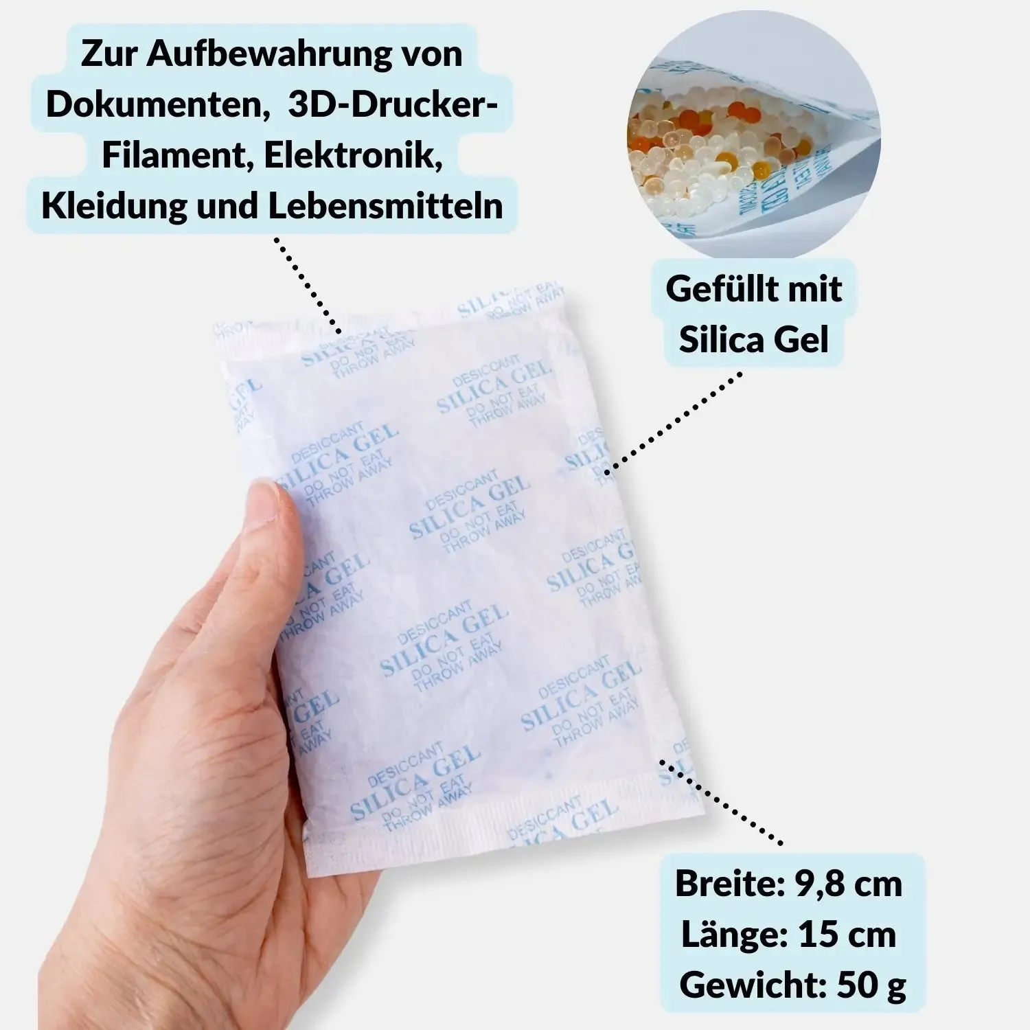 Lens-Aid Bustine Silica Gel 30 Pezzi 10g Antiumidità