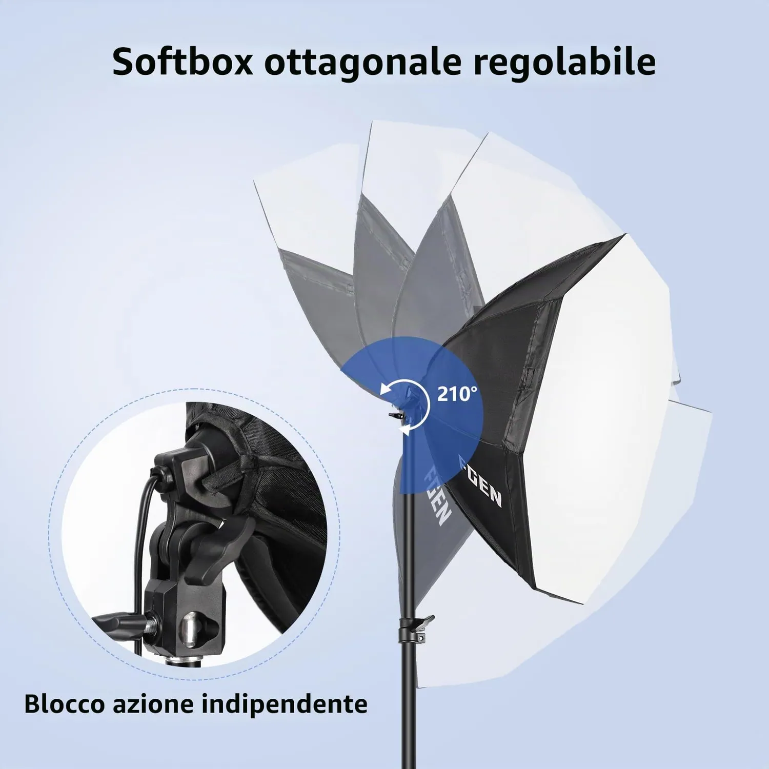 FGen Softbox 70cm kit studio 2x120W 3000-6500K