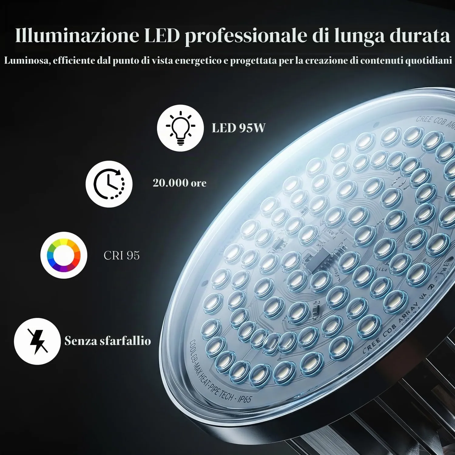 Yanuoda Softbox 40x40 kit luce studio 1 pezzo 7500K