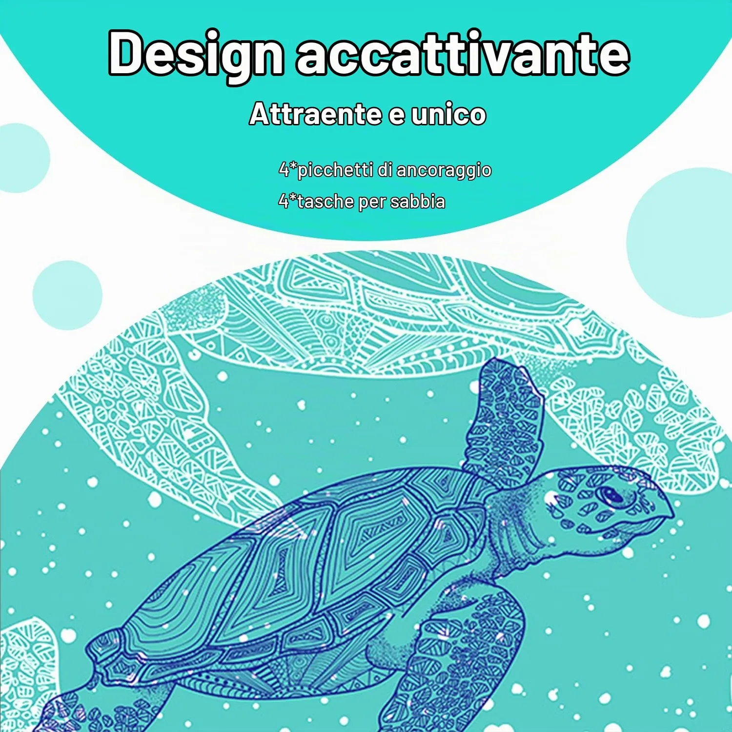 FGen coperta spiaggia impermeabile 200x210 cm antisabbia