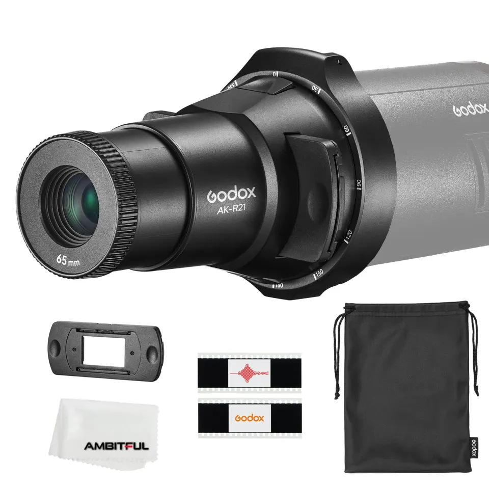 Godox AK-R21 Proiettore Ottico Flash con Obiettivo 65mm