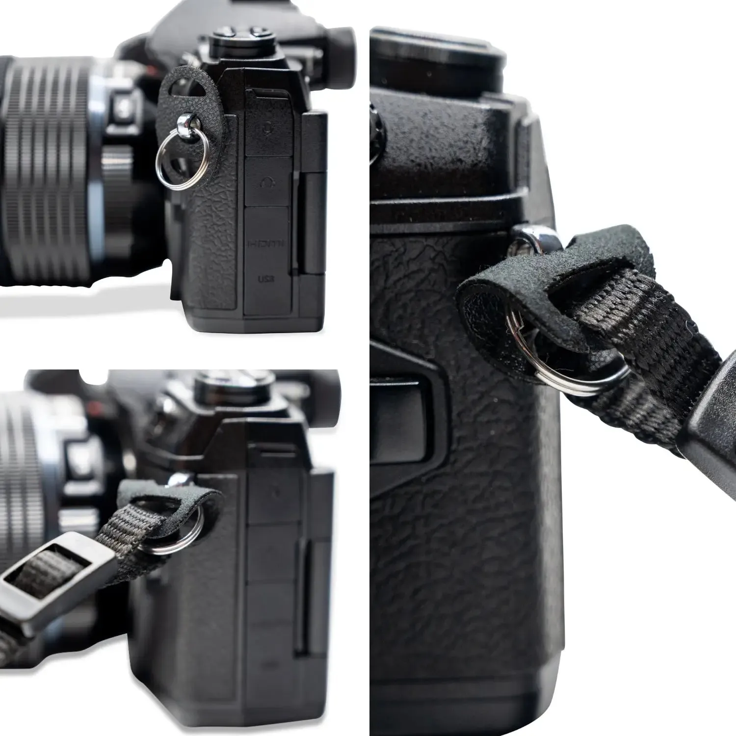 Lens-Aid anelli tracolla rotondi 2 coppie protezione