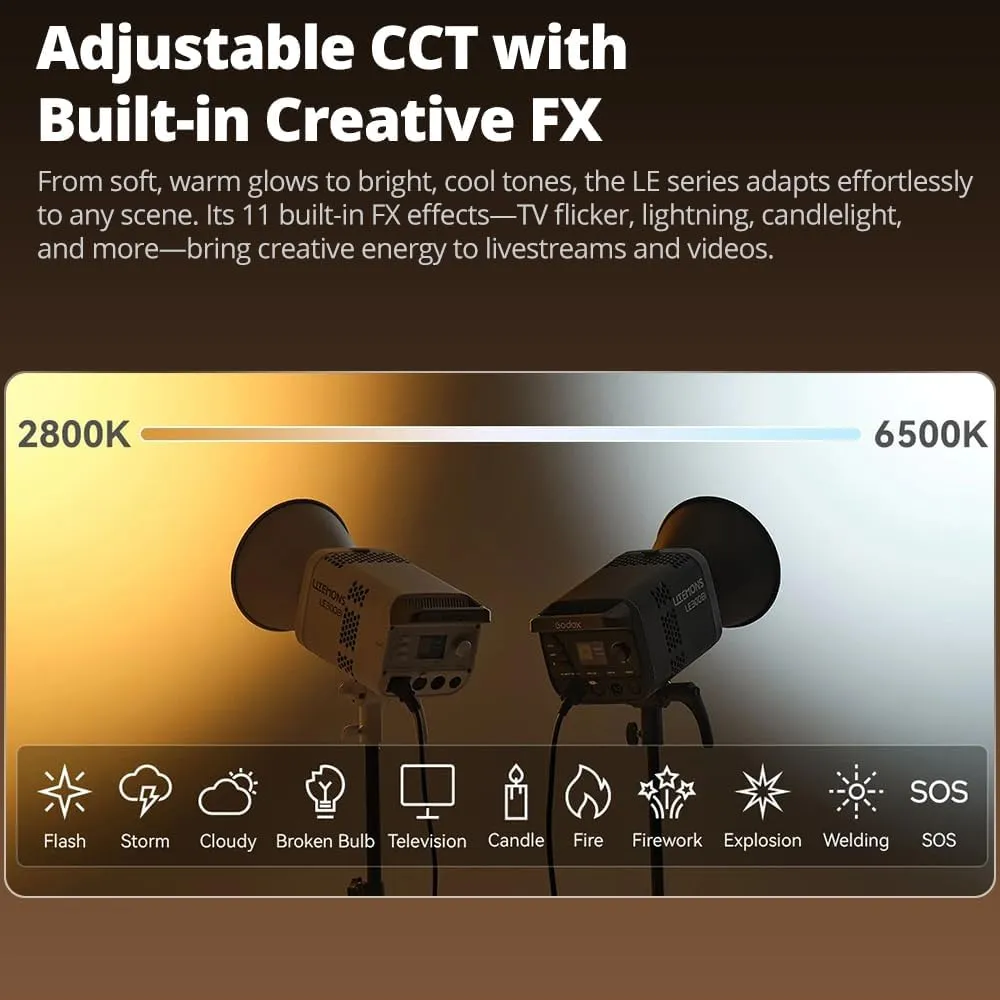 Godox LE200Bi luce video LED 220W bicolore Bowens