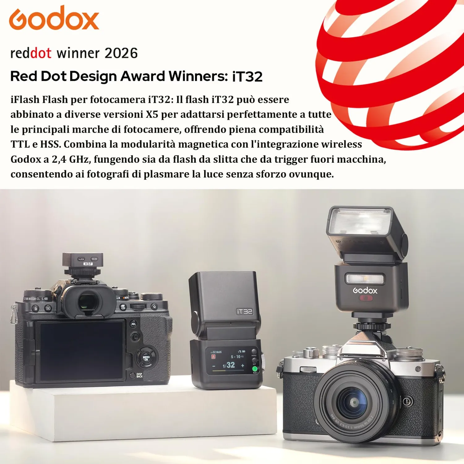 Godox iT32 Flash TTL per Sony con Trigger X5-S