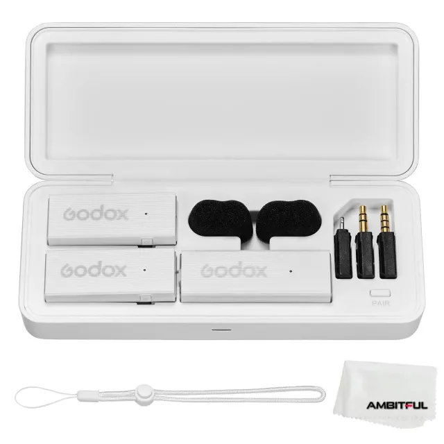 Godox MoveLink Mini LT Kit 2 microfono wireless bianco Lightning