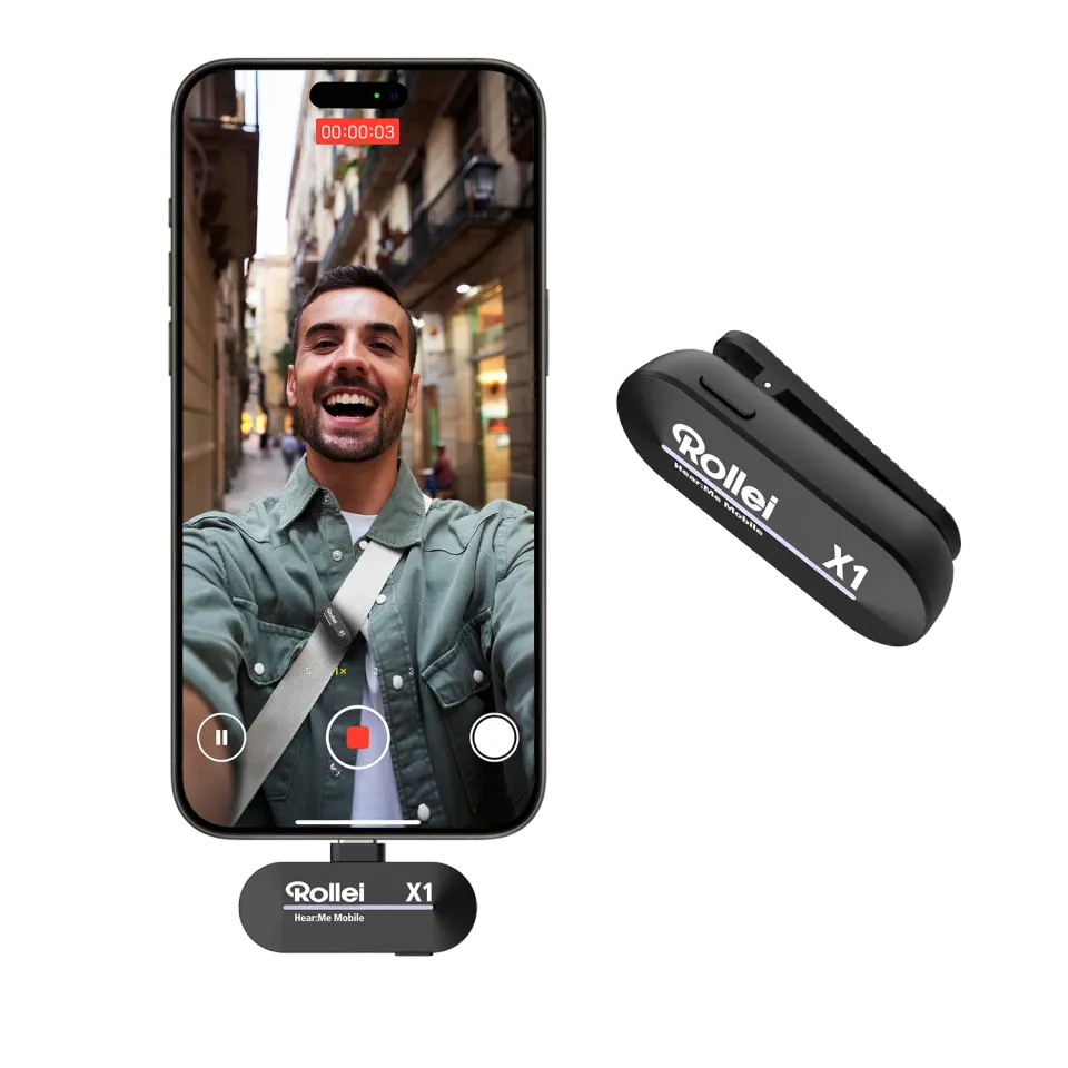 Rollei Hear:Me Mobile X1 microfono lavalier USB-C plug play
