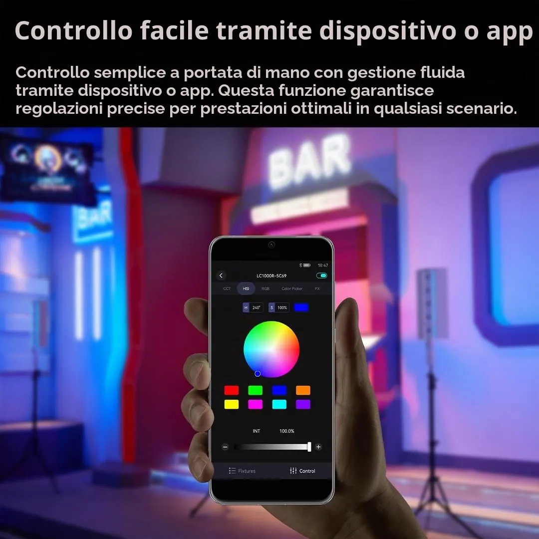 Godox LC1000R luce tubolare RGB 2500K-8500K CRI 96+