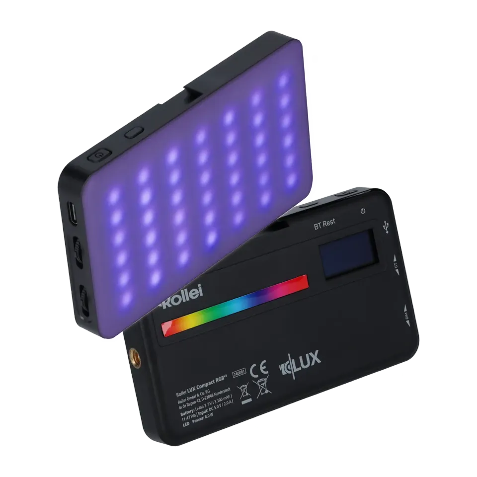 Rollei LUX Compact luce LED RGB tascabile 8W bicolore