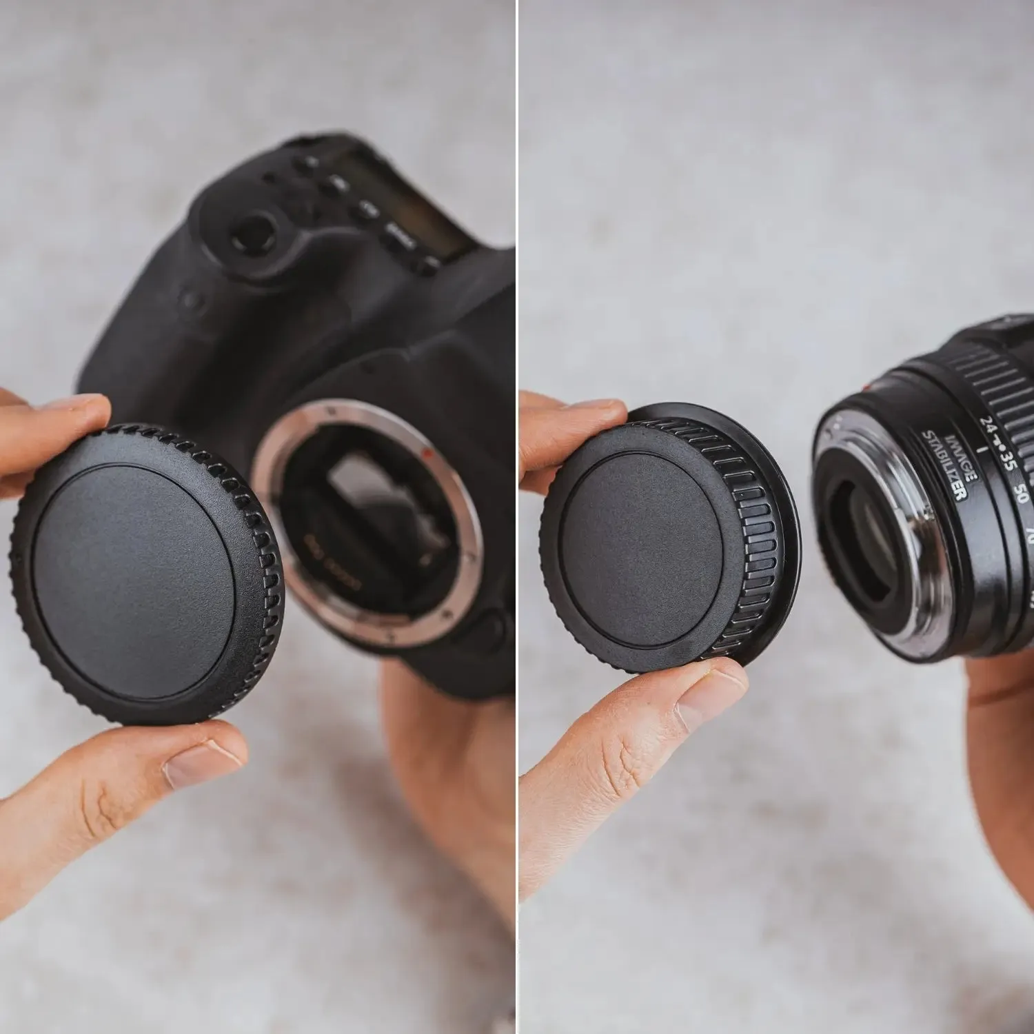 LENS-AID set tappi corpo e obiettivo Sony E plastica