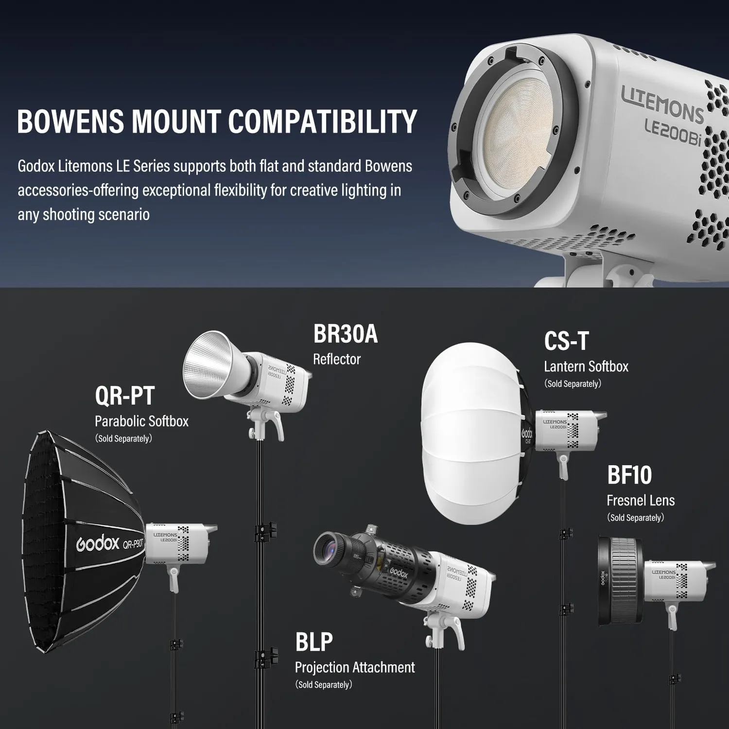 Godox Litemons LE200Bi luce LED continua kit 2 bianchi