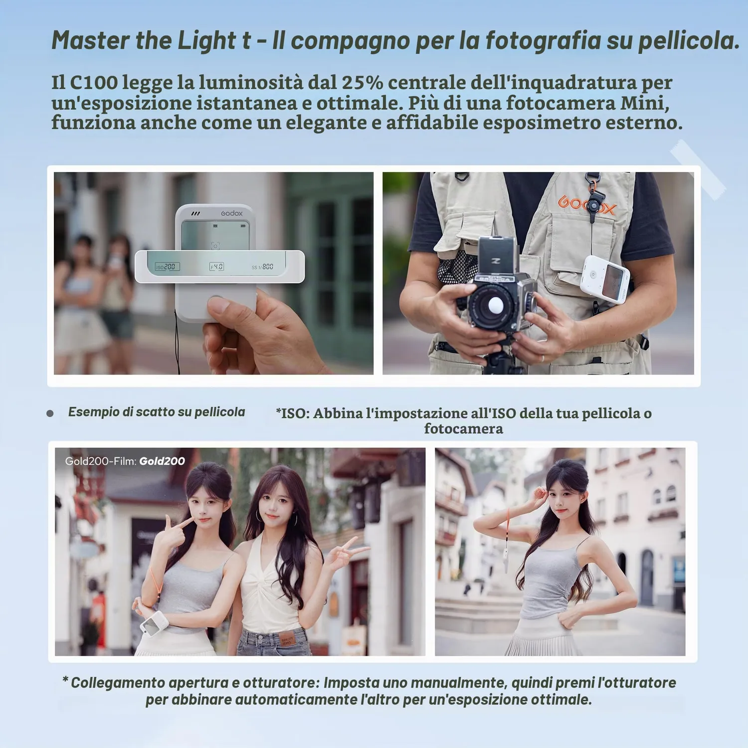 Godox C100 misuratore luce mirino HUD 65 g