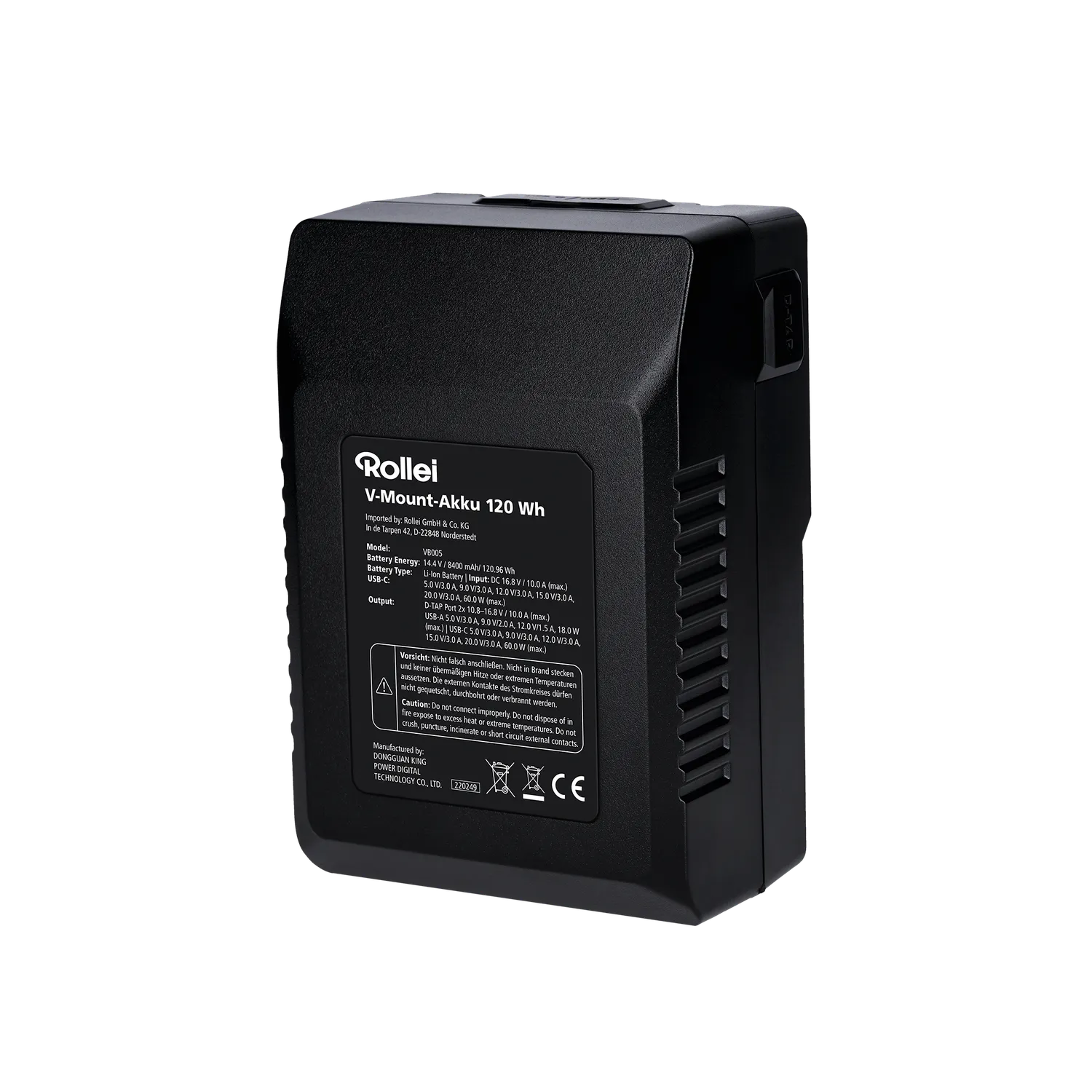 Rollei Batteria V-Mount 60Wh con USB-C D-Tap