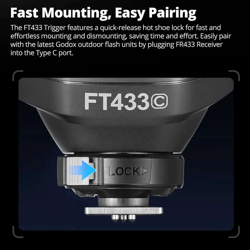Godox FT433-S trigger flash TTL per Sony 433 MHz HSS