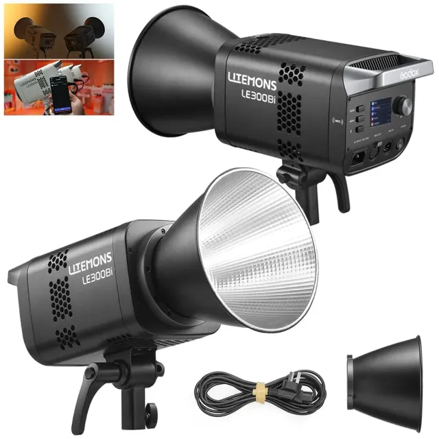 Godox LE300Bi luce continua LED 320W Bowens nera
