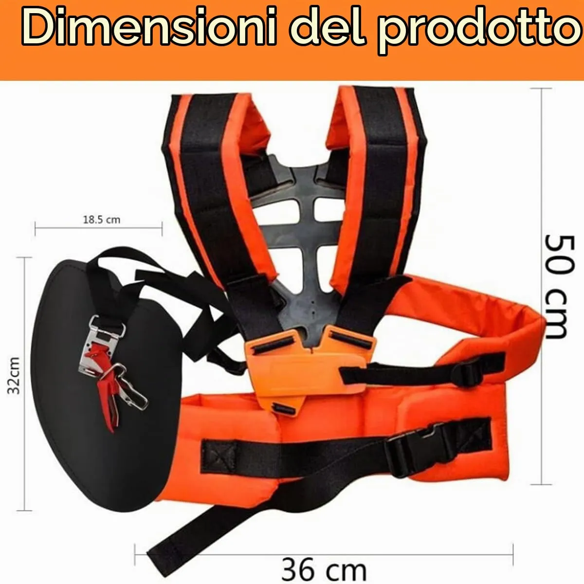 FGen tracolla doppia spalla decespugliatore regolabile