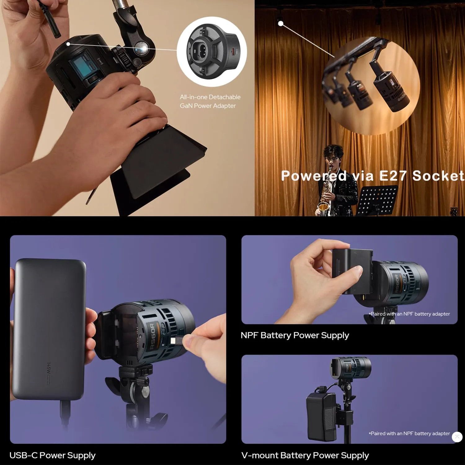 Godox RS60R luce video LED RGB 60W controllo app