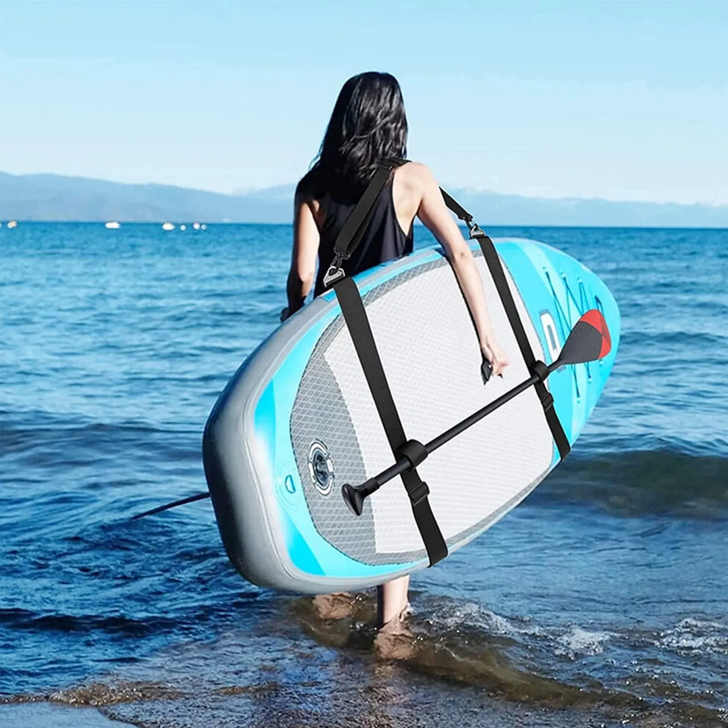 FGen Tracolla SUP surf tavola regolabile nera