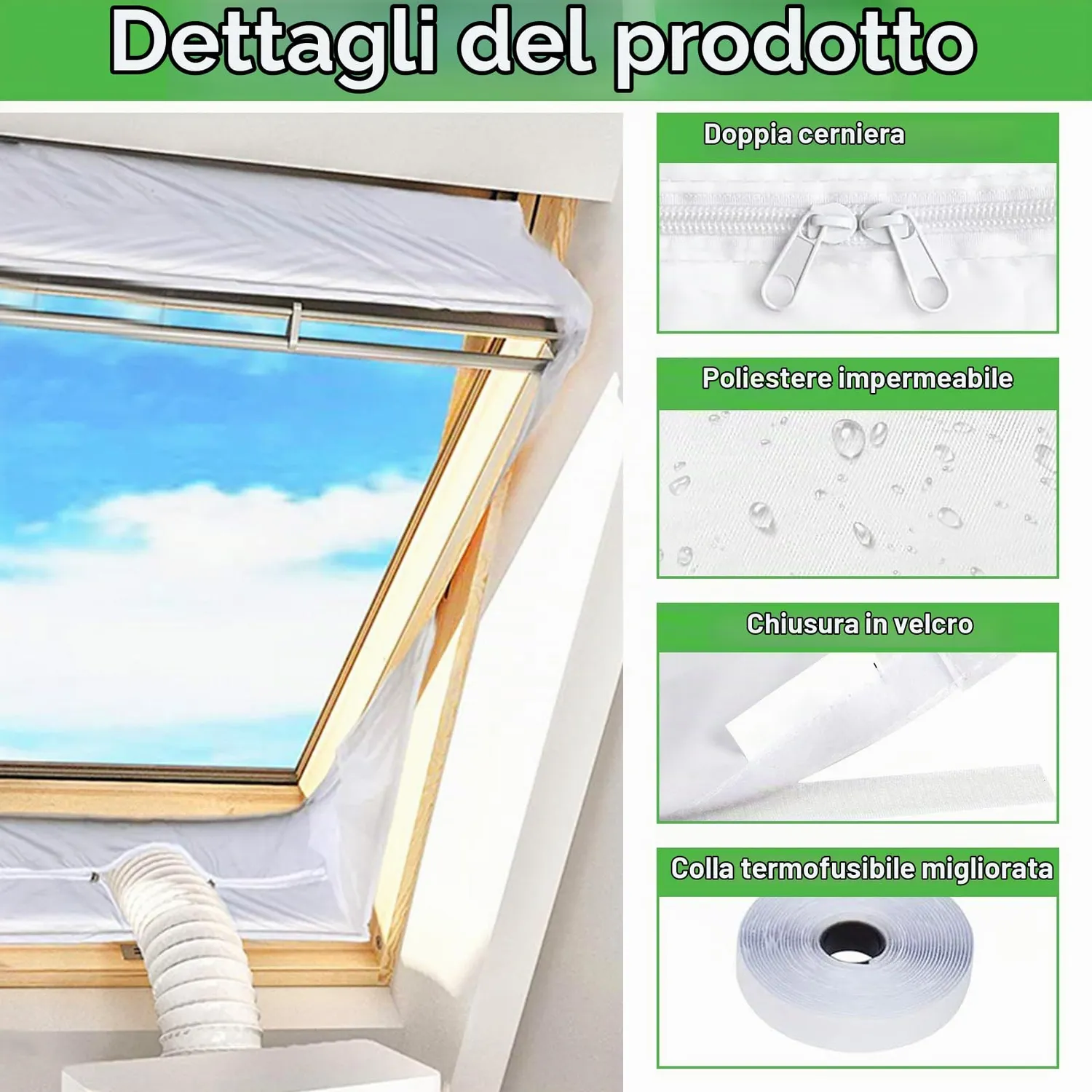 FGen Kit Guarnizione Finestra Condizionatore Portatile 380 cm