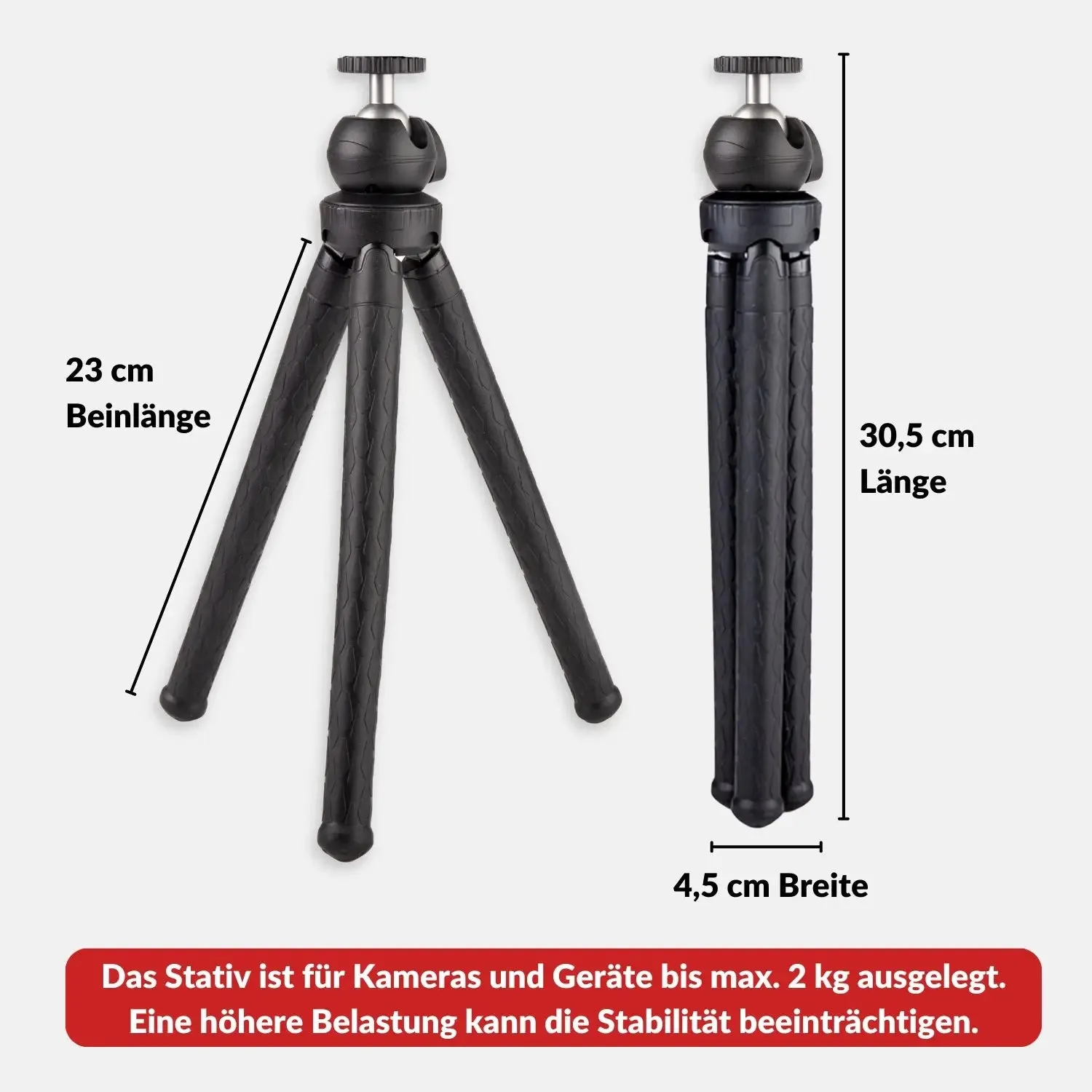 Lens-Aid Light treppiede flessibile smartphone 2 kg