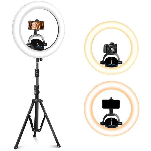 UBeesize 16" ring light anulare professionale bicolore 4000 lux