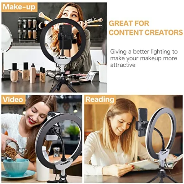 UBeesize 10 ring light treppiede 3 colori