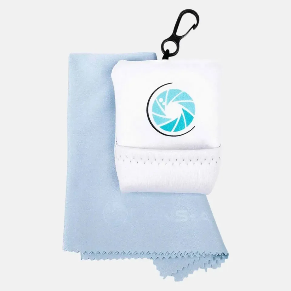 Lens-Aid Panno microfibra 20x20 blu con custodia