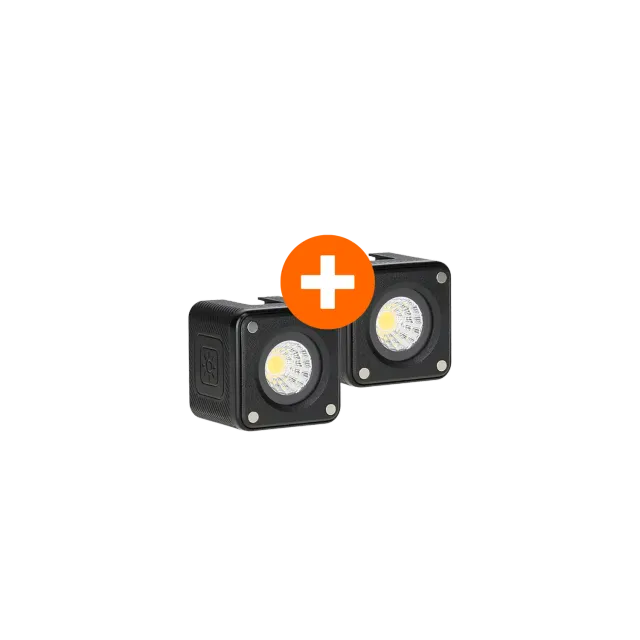 Rollei Lumis Solo 2 cubo luce LED kit 2 pezzi IP68