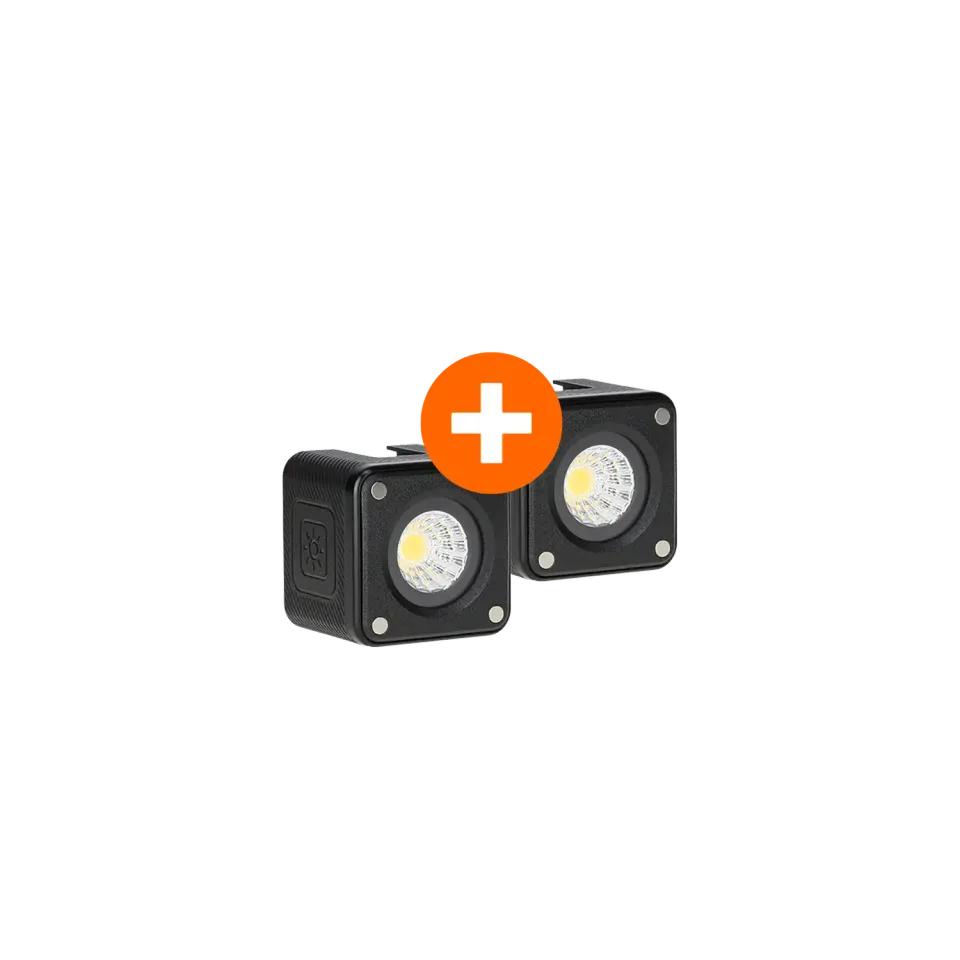 Rollei Lumis Solo 2 cubo luce LED kit 2 pezzi IP68