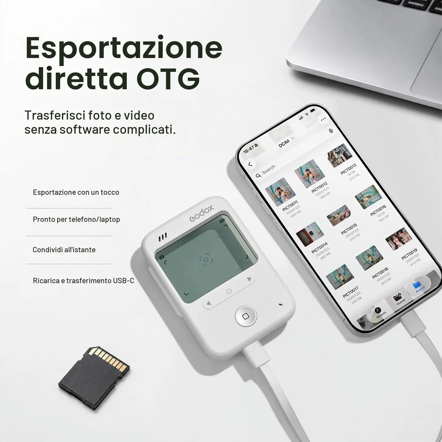 Godox C100 esposimetro analogico tascabile Type-C