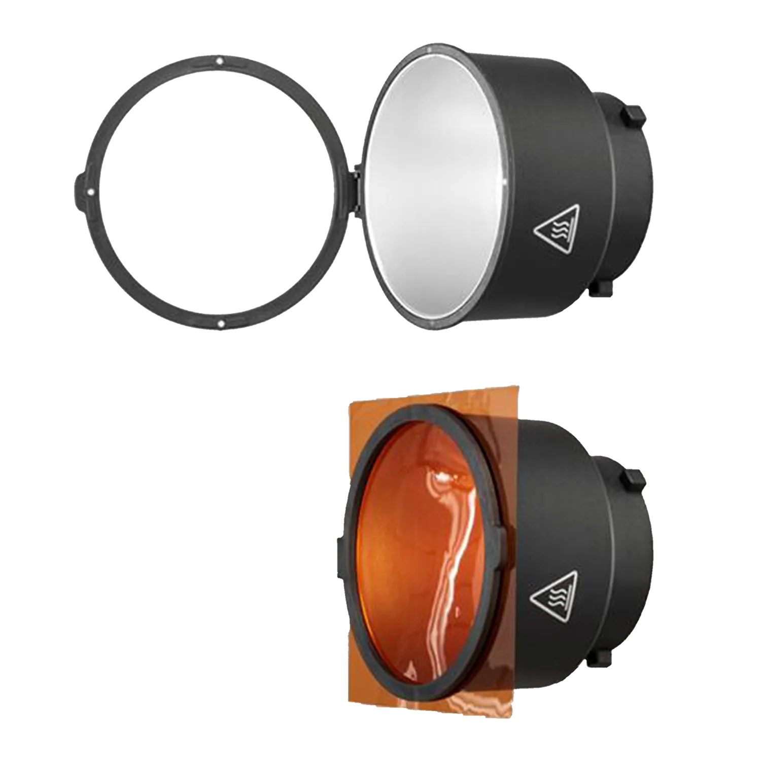 Rollei riflettore 40° luce studio Bowens con gel colorati