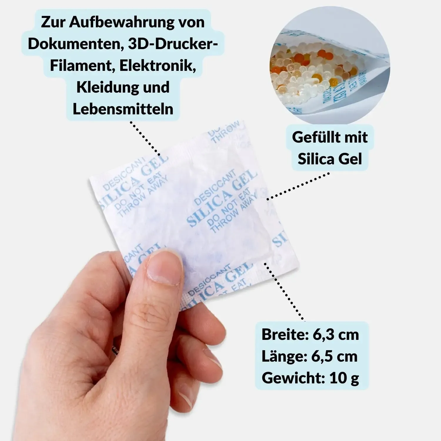 Lens-Aid Bustine Silica Gel 30 Pezzi 10g Antiumidità