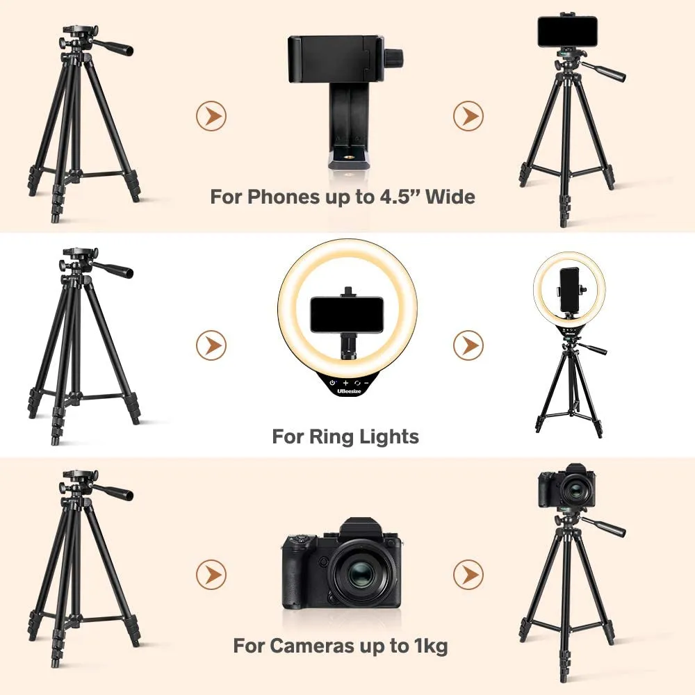 UBeesize 10 ring light stativo alimentatore